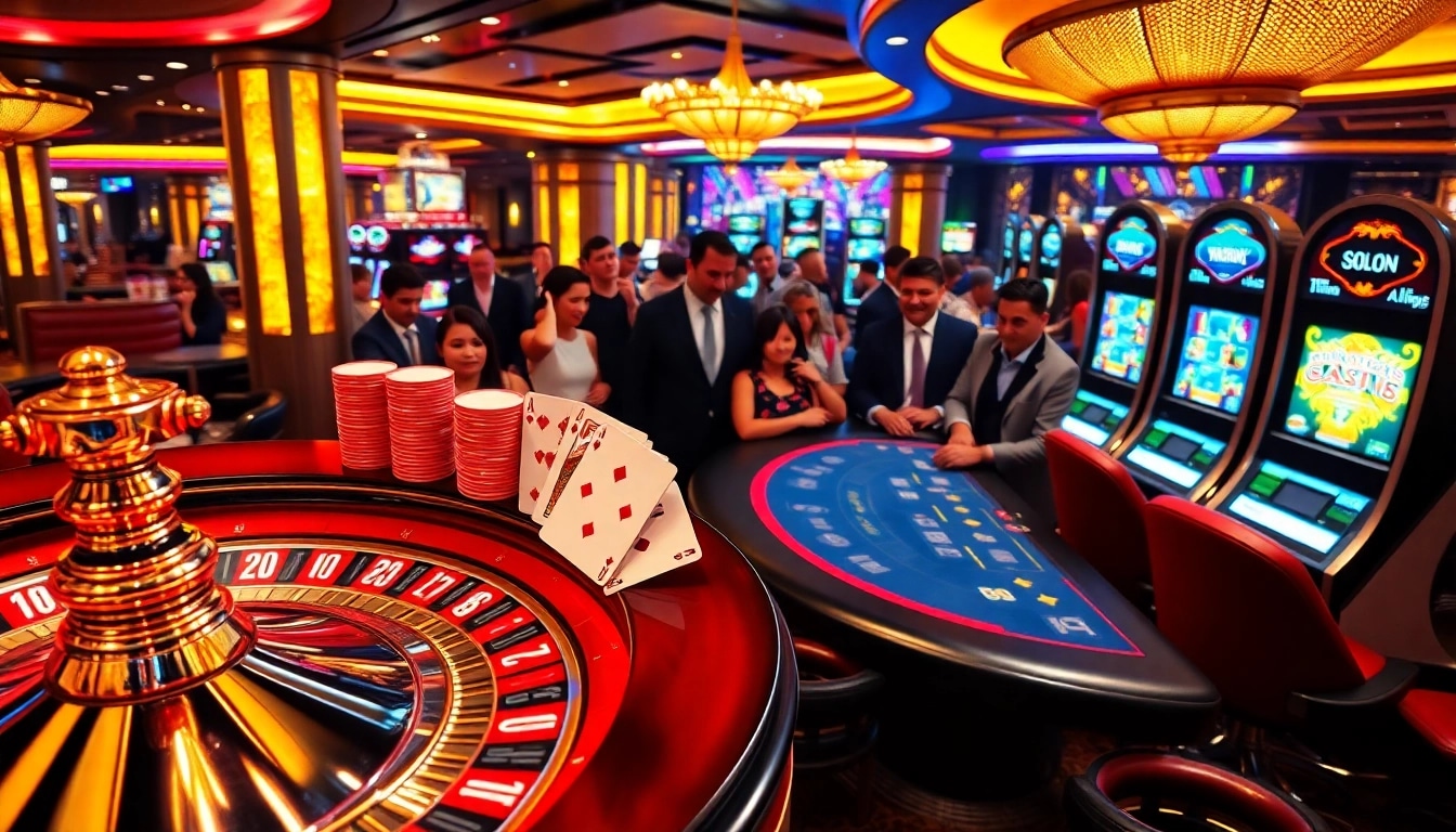 Experience the thrill of casino games at https://88bet.ru.com/ with vibrant slot machines and excited players.
