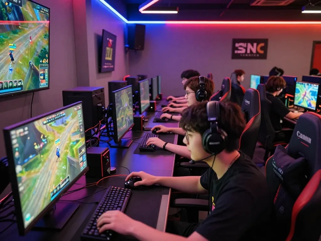 Dynamic gaming session at mantra88.com showcasing engaged gamers in a competitive environment.