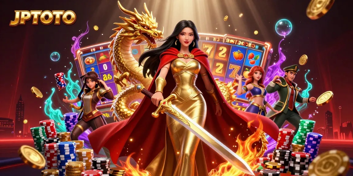 Engage with thrilling JPTOTO slots as a majestic warrior queen commands the game.