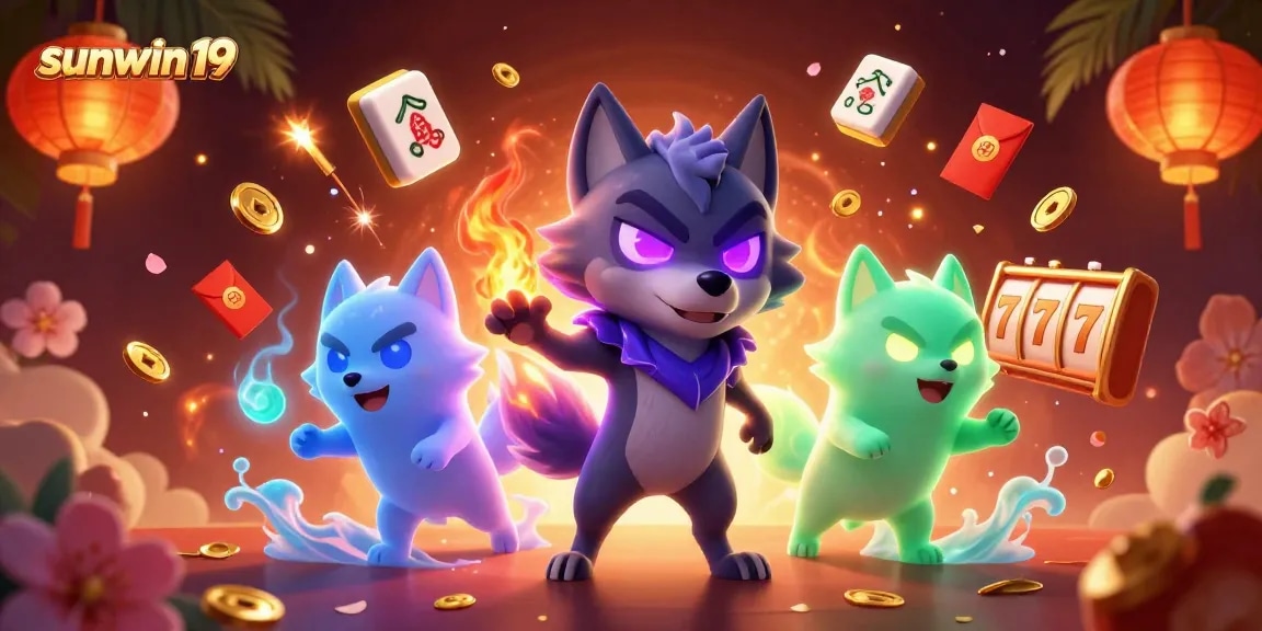 Play exciting games on sunwin 19 with vibrant casino elements and dynamic luck-enhancing visuals.