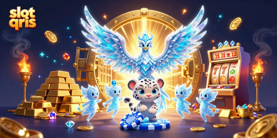 Spin to win on slot qris with a glittering display of gold and mystical characters in a vibrant casino.