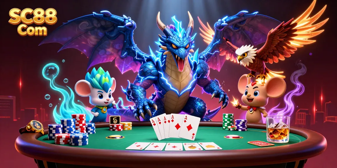 Experience thrilling games at SC88 Com with dynamic poker scenes and vibrant characters.