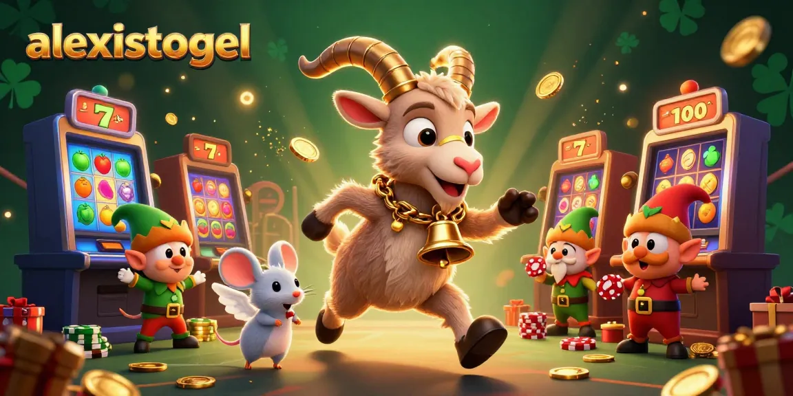 Alexistogel menampilkan kasino dengan Dewa Krampus, tikus malaikat, dan elf nakal mencuri chip.