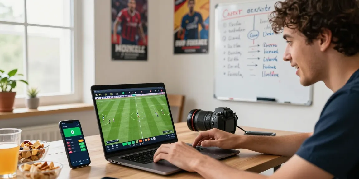 Soi keo nha cai analysis in a lively home office during a soccer match.
