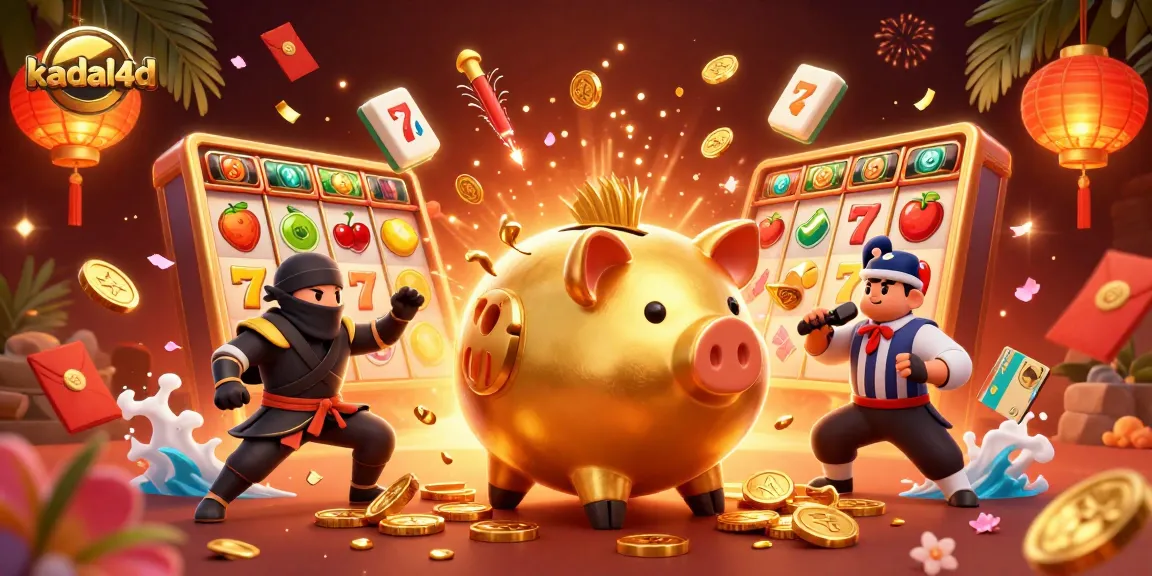 Menangkan jackpot di kadal4d dengan mengguncang dunia kasino, menampilkan karakter unik dan simbol keberuntungan.