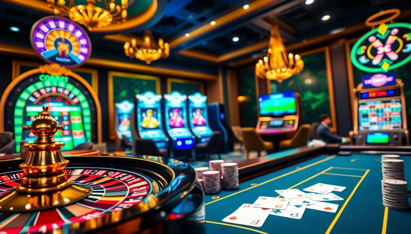 Players engaging in thrilling casino games on vipforbest.com/ru/settlepay/registration with vibrant digital interfaces.