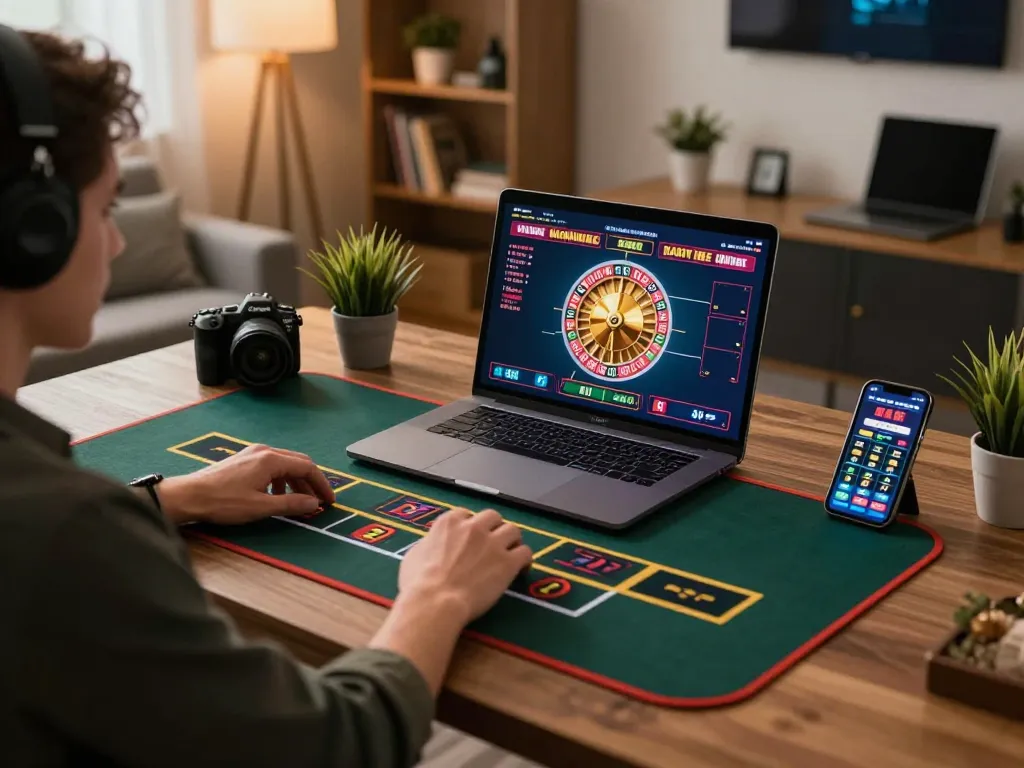 Engaging in live dealer roulette online at home with link 23win on the screen