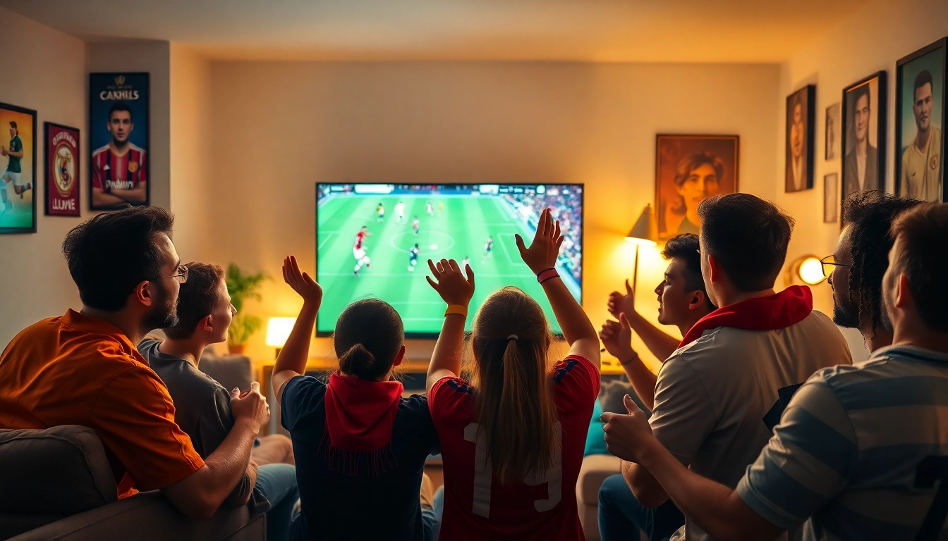 Cakhia TV trực tiếp bóng đá brings fans together in excitement during a live football match at home.