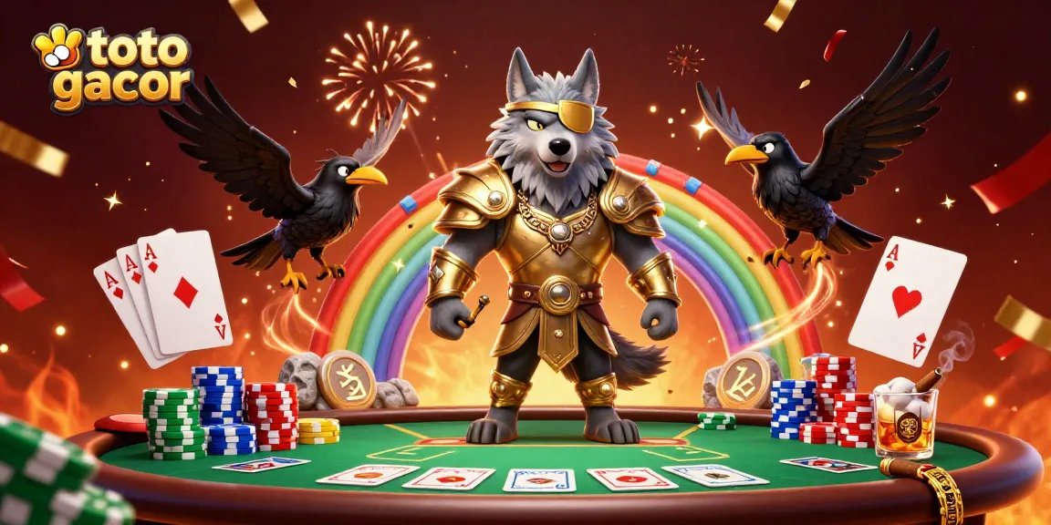 Menangkan toto gacor dengan simbol keberuntungan dan kasino yang spektakuler dalam ilustrasi 3D.