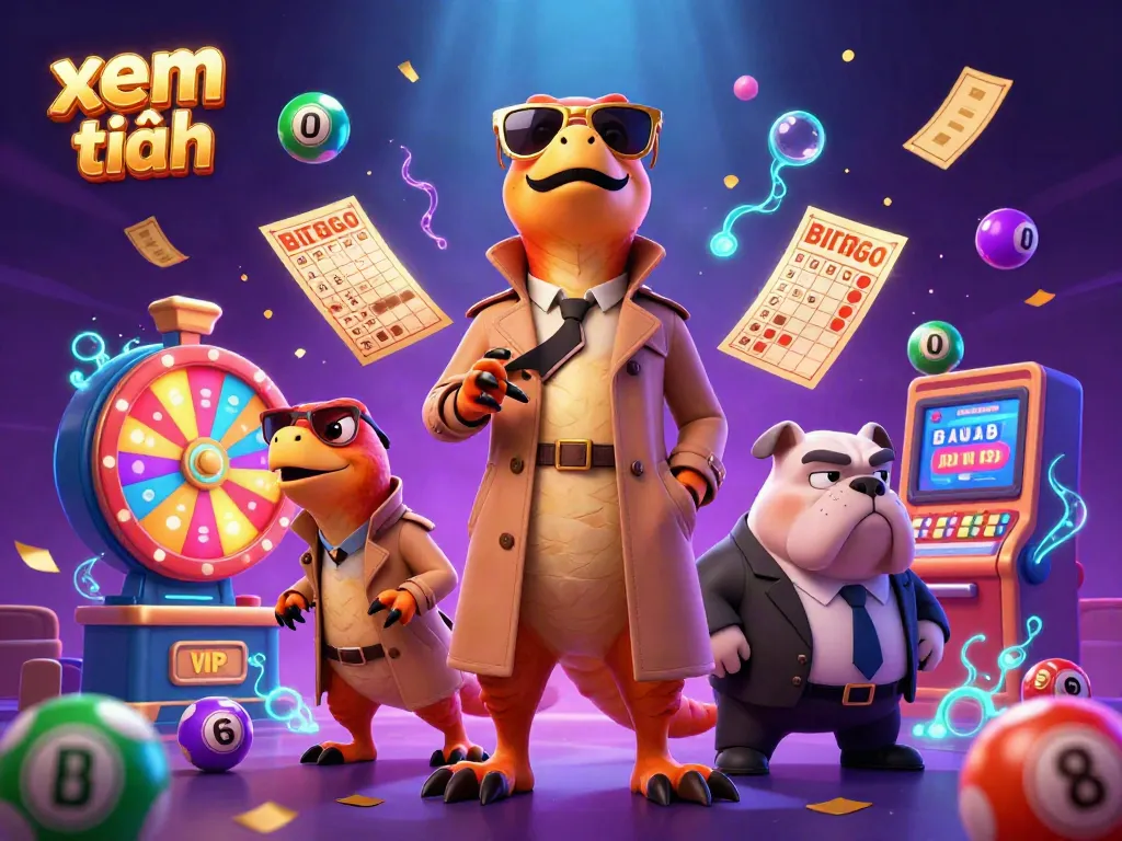 Watch three raptors disguised as a tall person trying to enter a VIP casino lounge, featuring colorful lottery elements and a suspicious bulldog bouncer for a fun gambling scene, xem thêm for details.