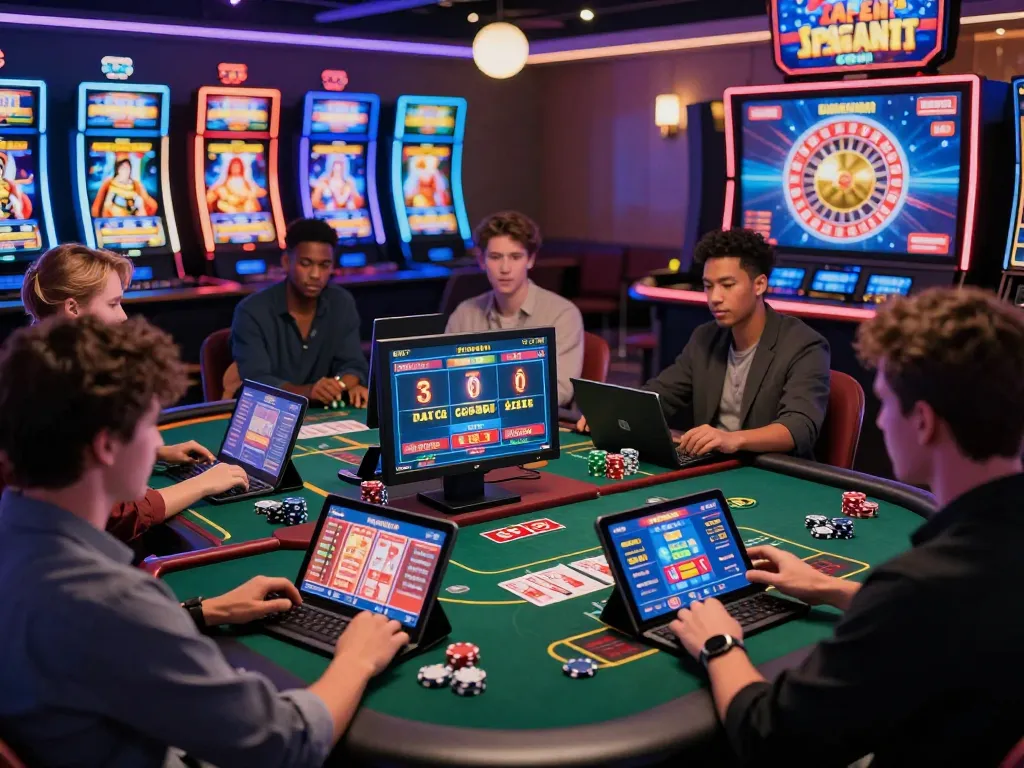 Participants experiencing the excitement of Onbet Casino with engaging live dealer games and vibrant interfaces.
