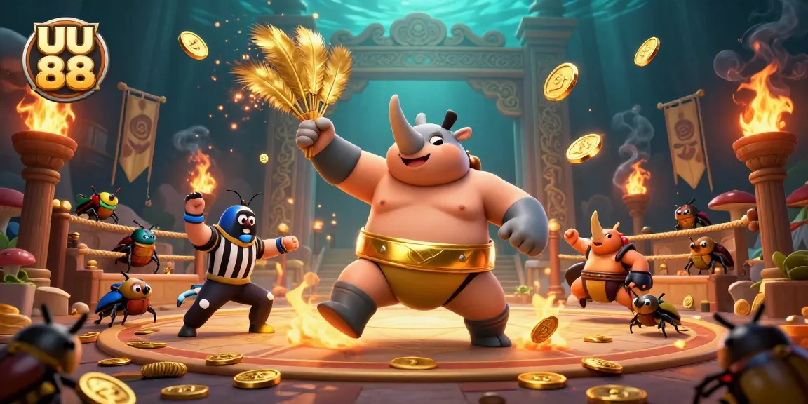 Experience the excitement of uu 88 as the beetle champion stomps, sending golden coins flying.