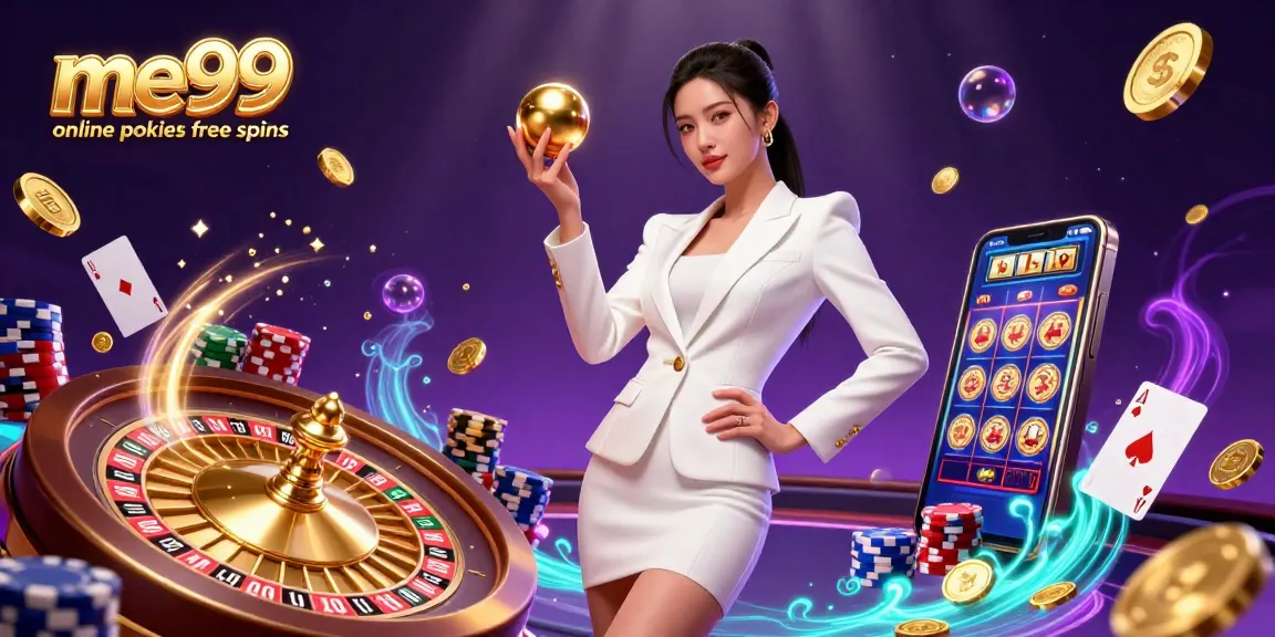 Engage with me99 online pokies free spins through stunning visuals of vibrant casino elements and gameplay excitement.