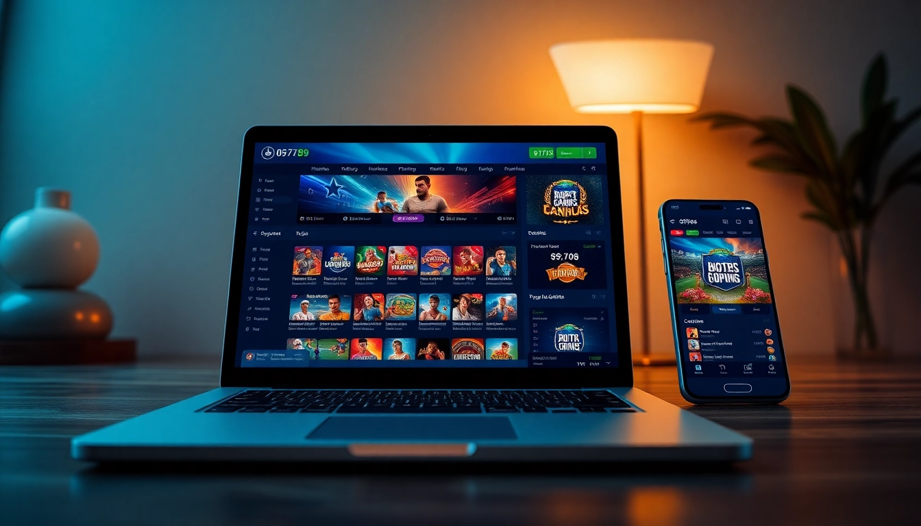 Interactive online betting interface at https://057789.com/, showcasing vibrant casino games and sports options.