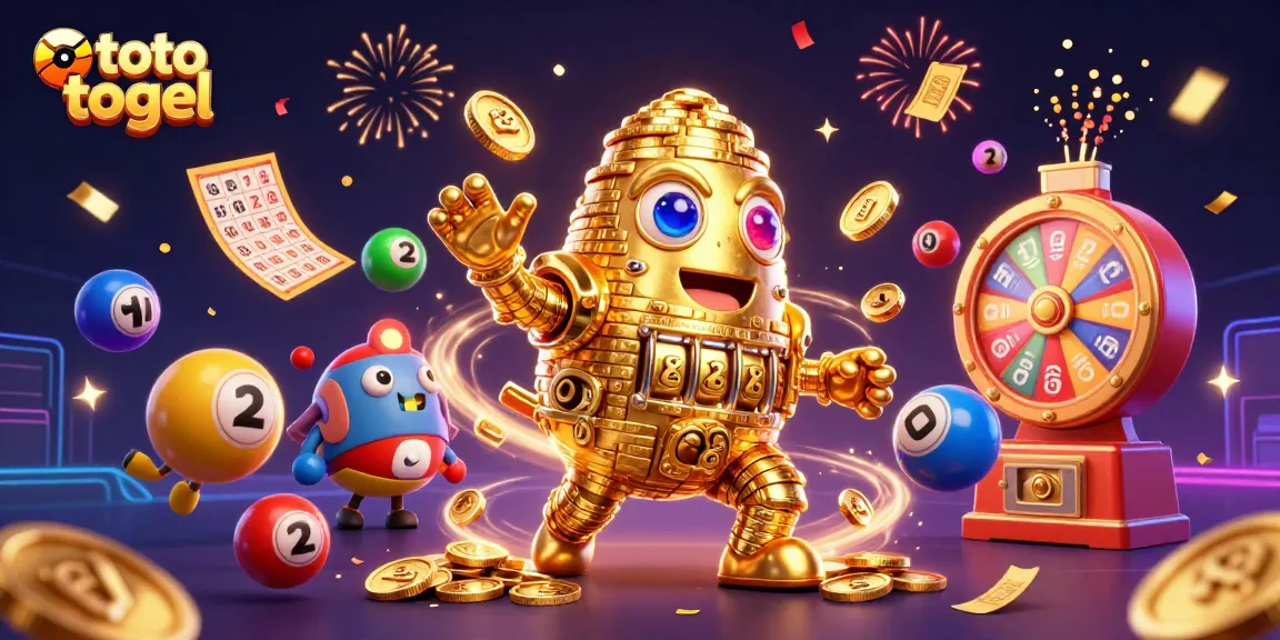 Menangkan toto togel dengan gaya visual menarik dan penuh semangat dalam ilustrasi 3D