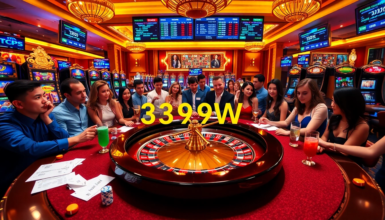 Players enjoying the excitement of 399W at a luxurious casino table.