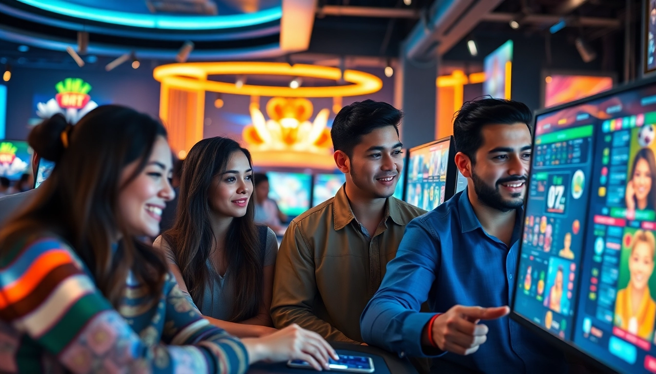 Engaging online gaming scene showcasing 8KBET casino and sports betting excitement.