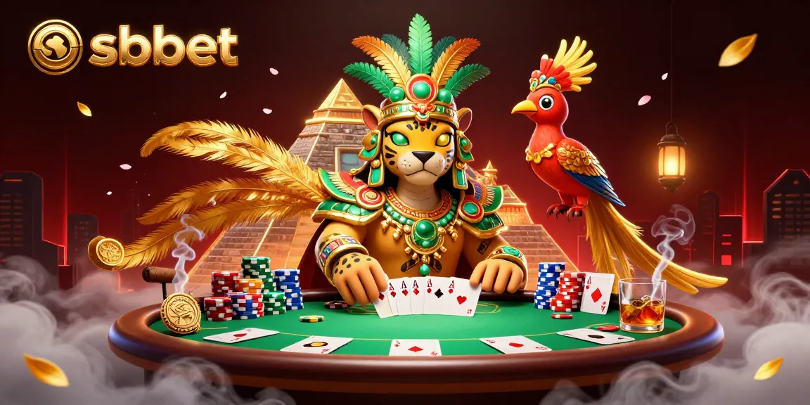 Permainan sbobet dengan situs poker yang menampilkan karakter jaguar dan burung quetzal yang menawan.