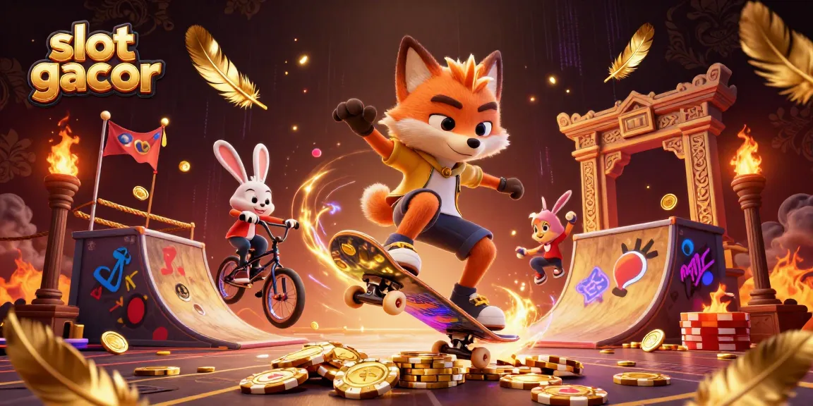 Engage in the exciting action of slot gacor with vibrant characters and dynamic casino elements.