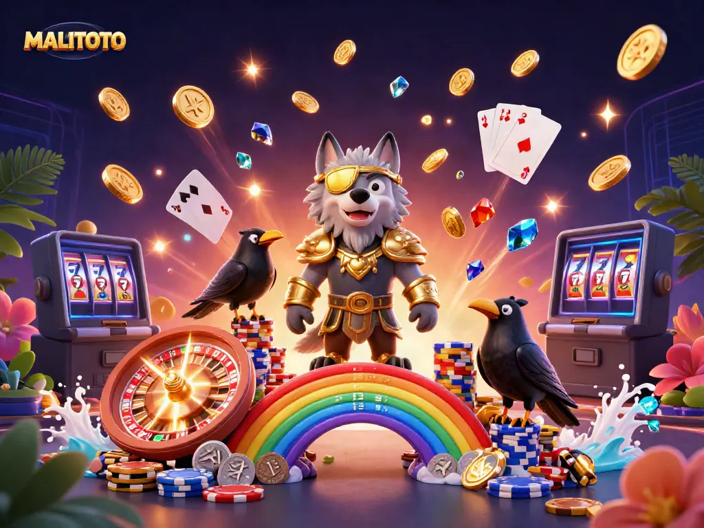 Join MALITOTO for thrilling casino action with dazzling wolves and vibrant gaming elements!