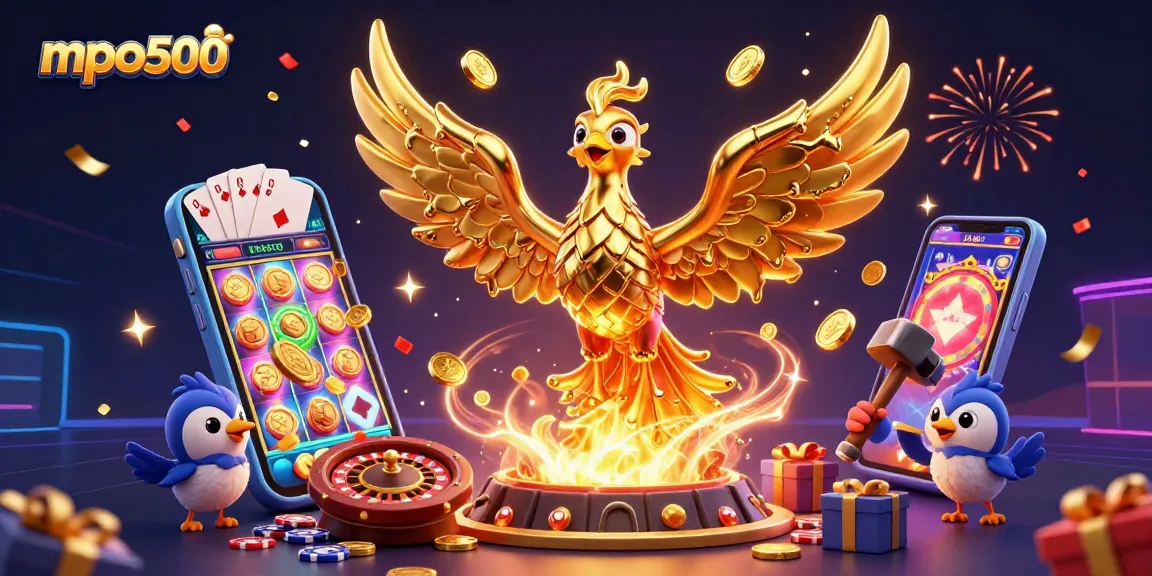 Menangkan permainan slot dengan mpo500 saat phoenix emas muncul dari forge, menghasilkan koin!
