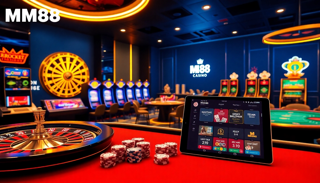 Experience thrilling online gambling at MM88 with vibrant casino games and luxurious ambiance.