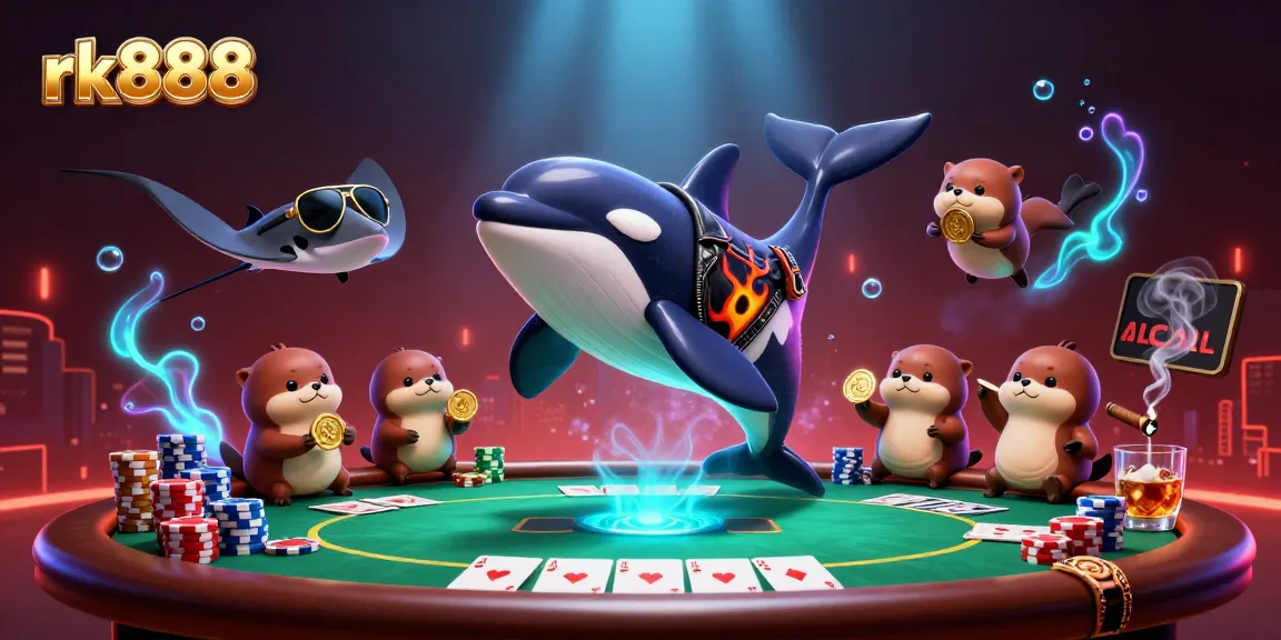 Experience thrilling casino action at rk888 with animated characters and vibrant gaming elements.