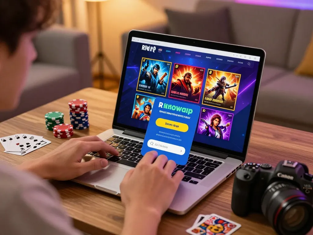 Download game Rik vip effortlessly on a vibrant home gaming setup.