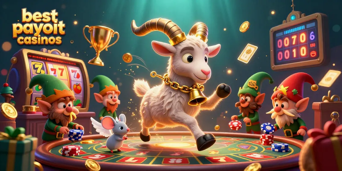 Experience the thrill of best payout casinos with lively Krampus and festive characters in action.