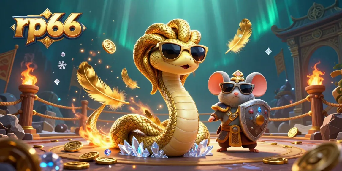 Experience winning strategies at rp66 with a vibrant scene featuring Medusa and a warrior mouse.