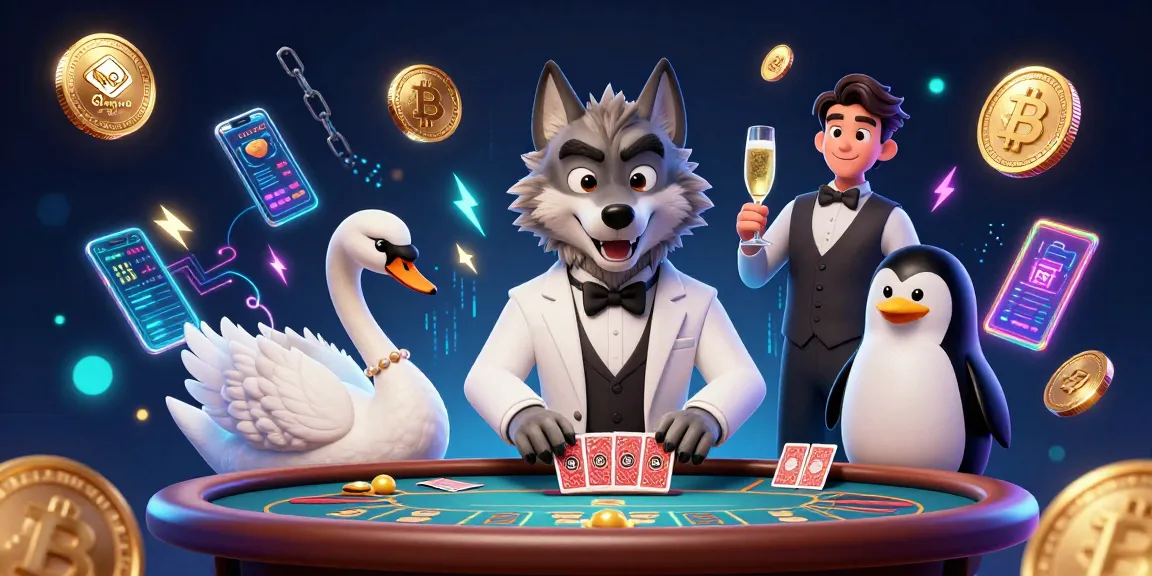 Engage with thrilling online casino games featuring a sophisticated wolf, elegant swan, and classy penguin.