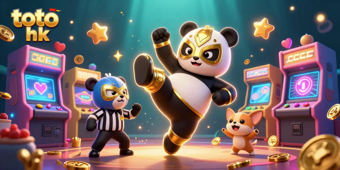 Menyaksikan aksi seru toto hk dari panda pegulat 3D dan juri chihuahua yang mengawasi dengan para penonton hewan kecil bersemangat.