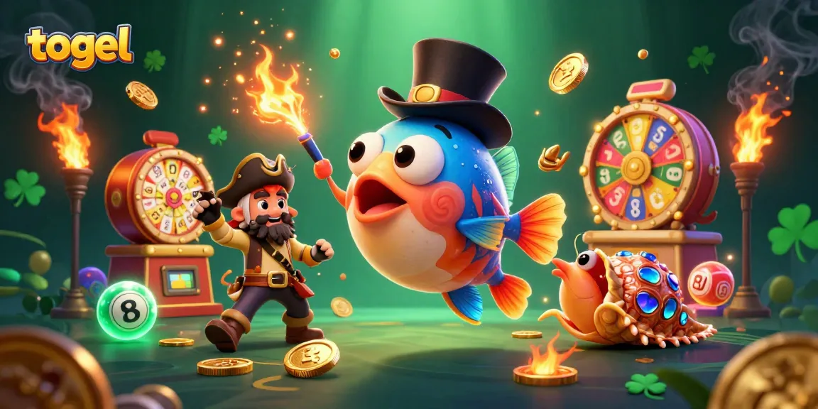 Engage in togel with glowing bingo balls, a pirate shrimp, and a gem-shell sea snail.