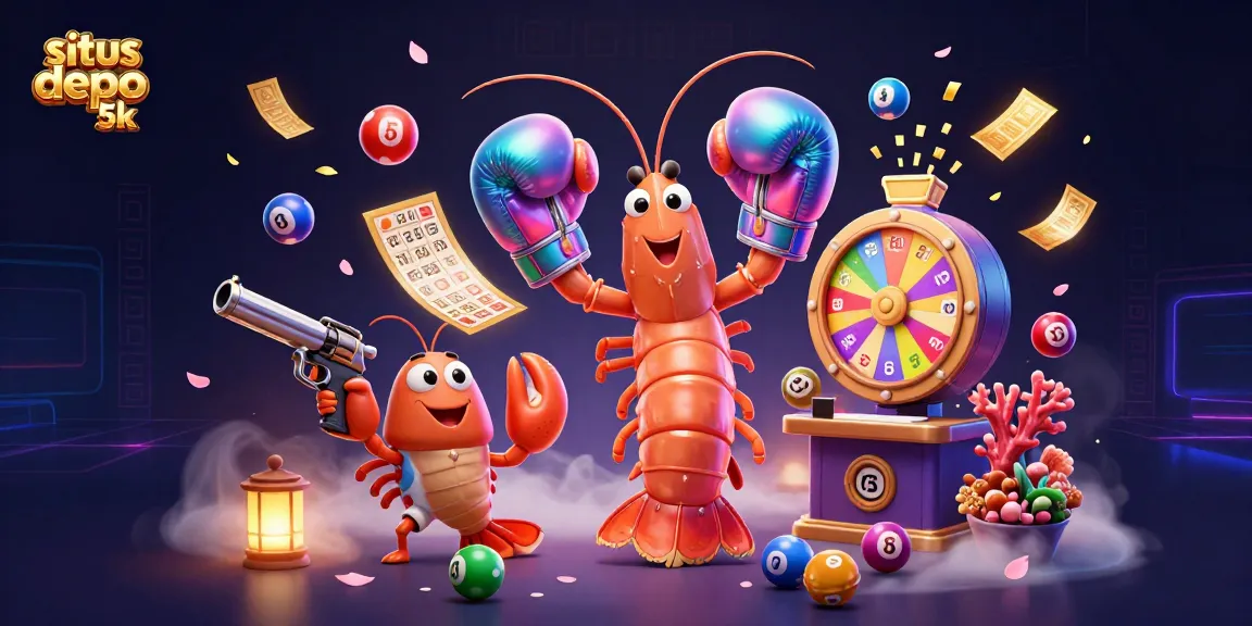 Experience the excitement of situs depo 5k with vibrant cartoon characters and dynamic gambling elements.