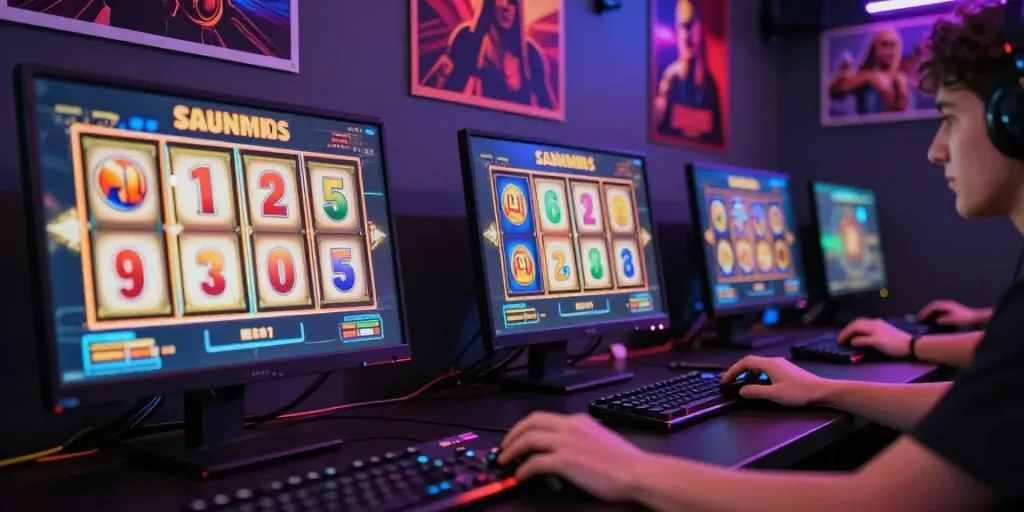 Permainan slot online di NAGAHOKI303 dengan atmosfir penuh warna dan antusiasme.