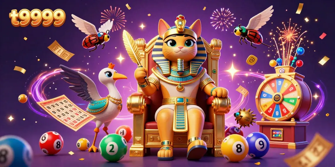 Join the lottery excitement at t9999 with colorful balls and golden rewards in an enchanting casino scene.