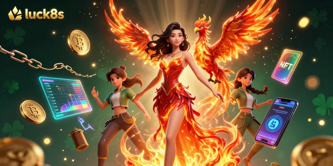 Play with luck8s and feel the excitement with this vibrant casino-themed illustration featuring stunning characters and dynamic elements.