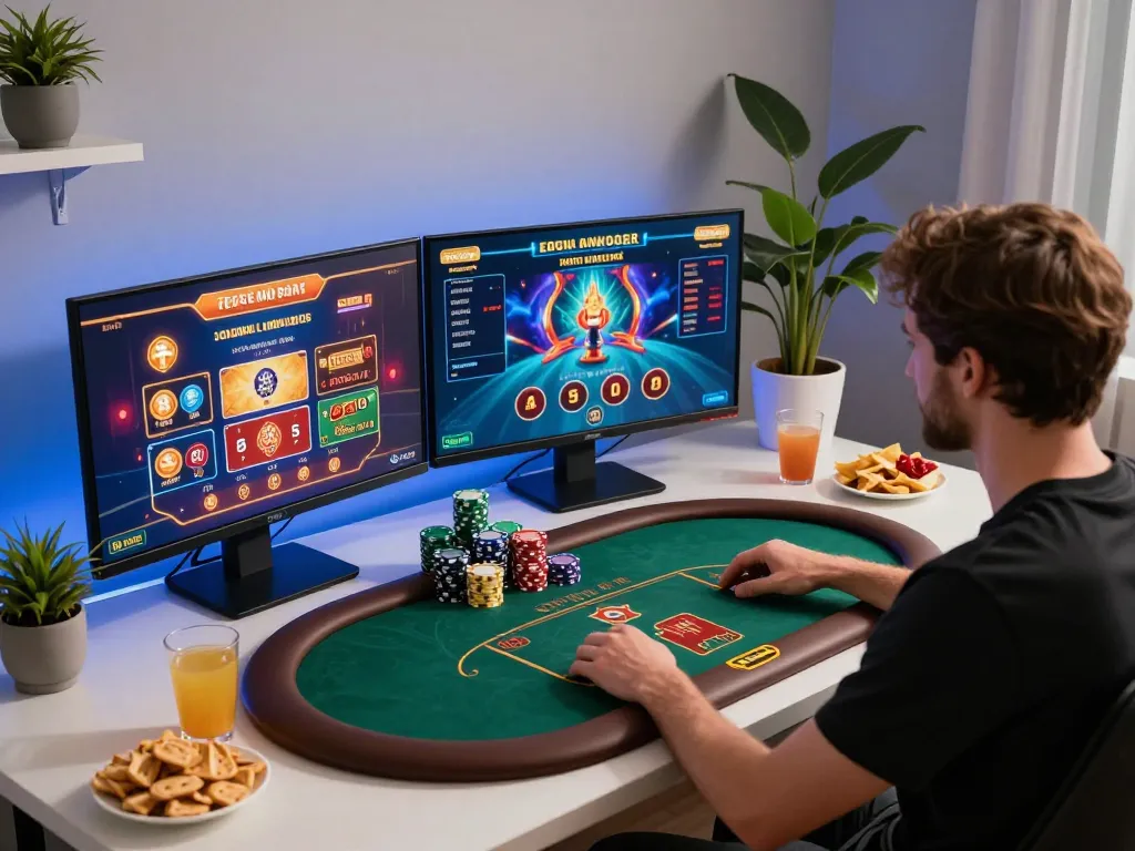 Engage in thrilling online gaming with LGOGOAL, showcasing a dynamic player at home