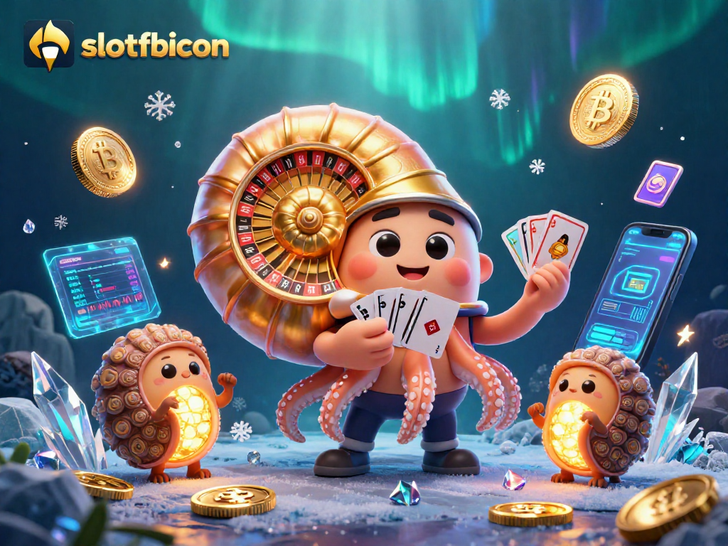 Experience thrilling gameplay with slotfbicon's unique 3D casino illustration featuring a nautilus roulette wheel.