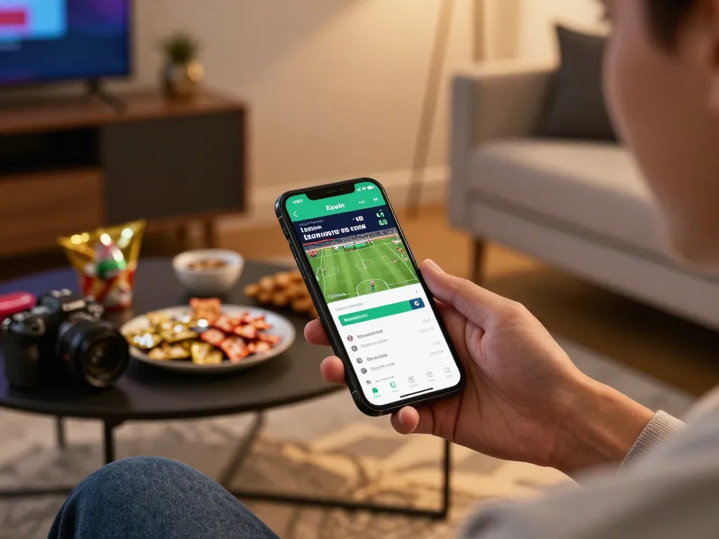 Kuwin app displayed on smartphone during an exciting sports betting session with odds visible.