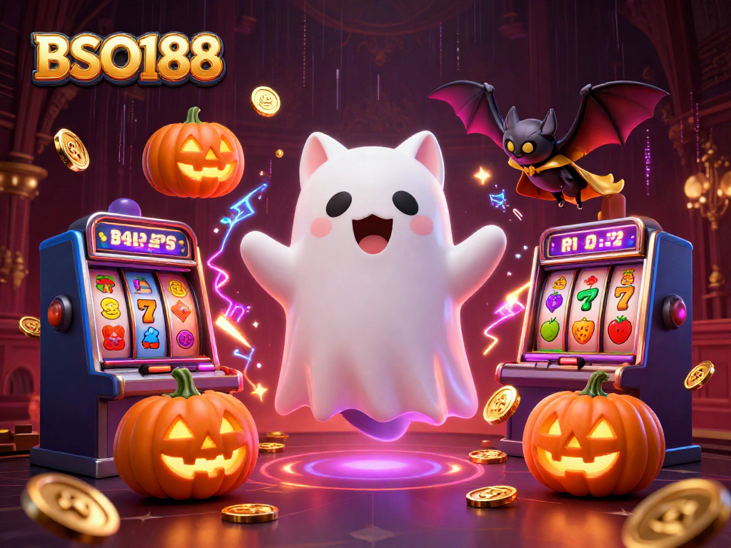 Experience thrilling slots with BSO188, showcasing luxurious haunted casino elements dynamically.