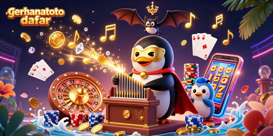 Menangkan permainan dengan gerhanatoto daftar saat mengamati penguin orkestra bermain organ yang menghasilkan koin emas.