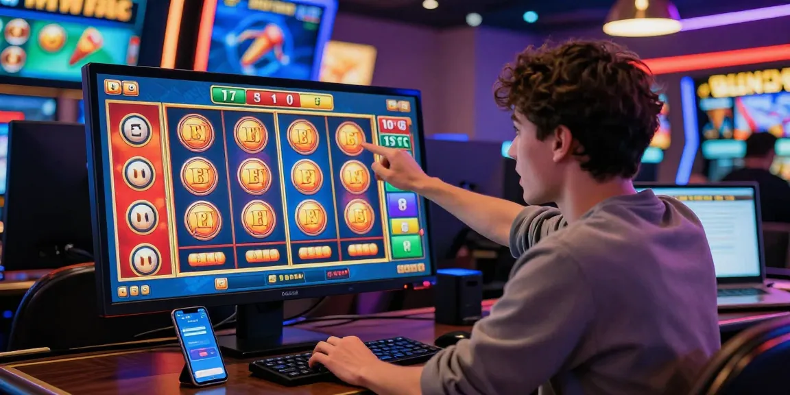Player celebrating wins on a slot game in an engaging online gambling setup.