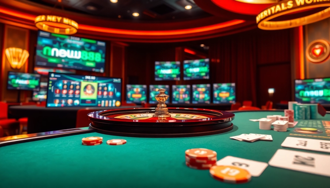Experience the thrill of new888 with high-stakes gambling at a luxury casino table.