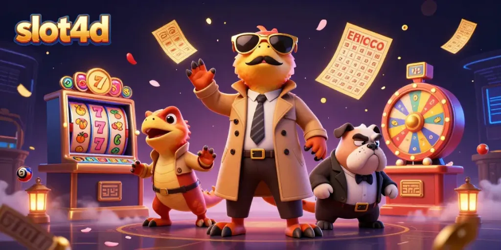 Engaging scene of raptors in a trench coat entering a VIP lounge at slot4d casino