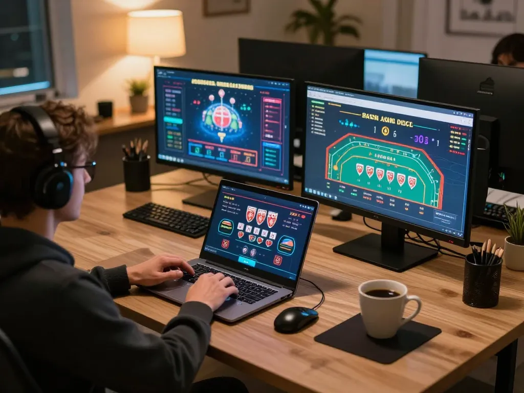 Experience online baccarat gameplay at LLWIN with cozy home setup