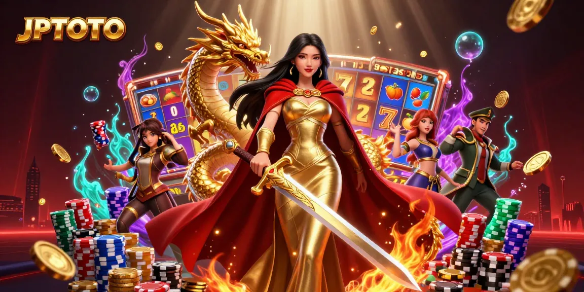 Engage with thrilling JPTOTO slots as a majestic warrior queen commands the game.