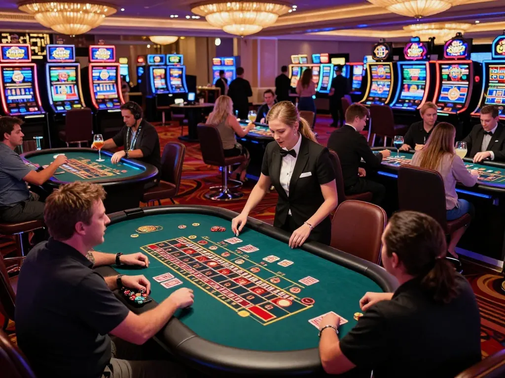 Experience the excitement of TR88 on the Las Vegas casino floor with roulette game in progress.