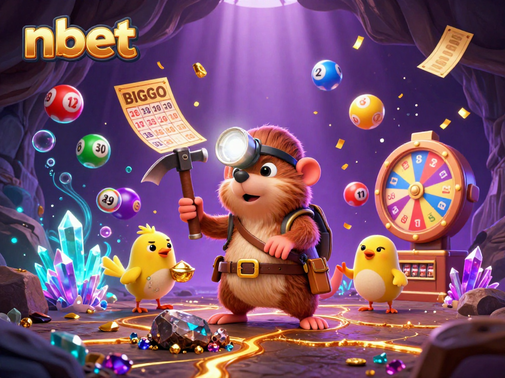 Experience excitement with nbet's dynamic lottery games featuring vibrant characters and elements.