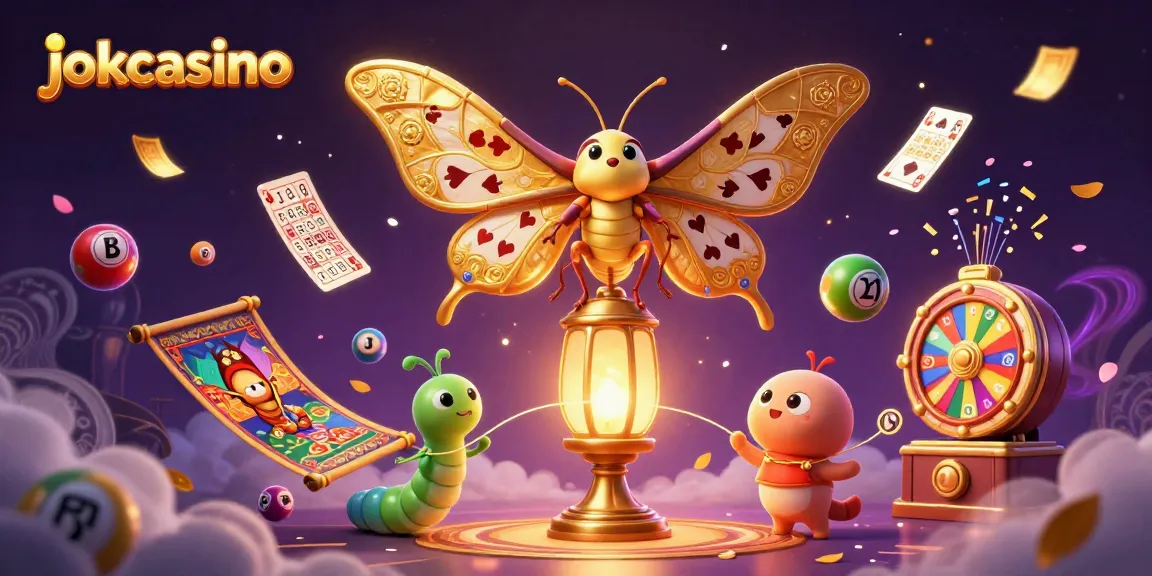 Experience exciting games at jokacasino with vibrant lottery balls and captivating scene.